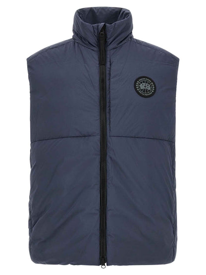 Blue Polyamide Sleeveless Jacket