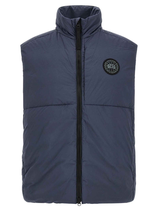 Blue Polyamide Sleeveless Jacket