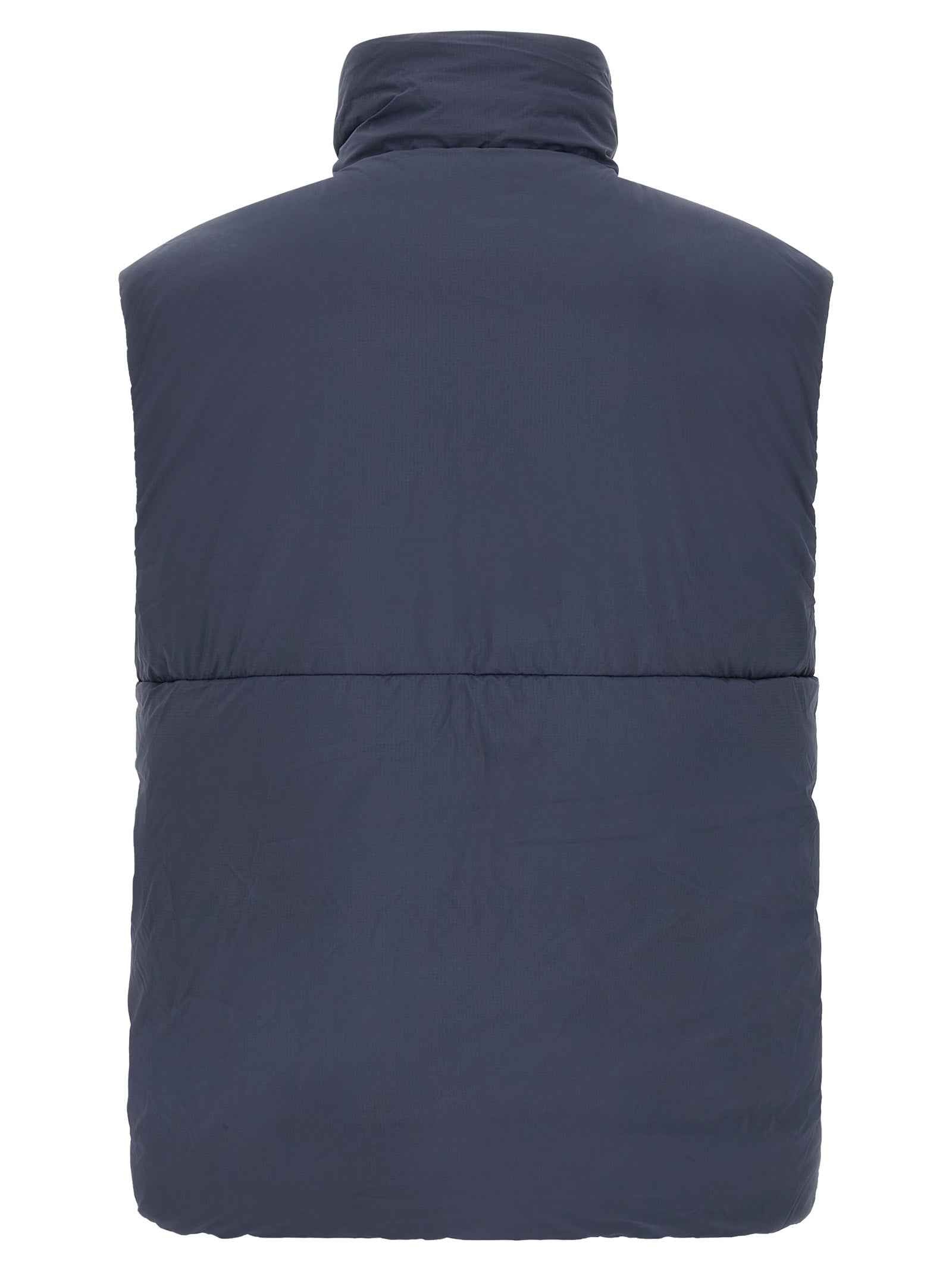 Blue Polyamide Sleeveless Jacket