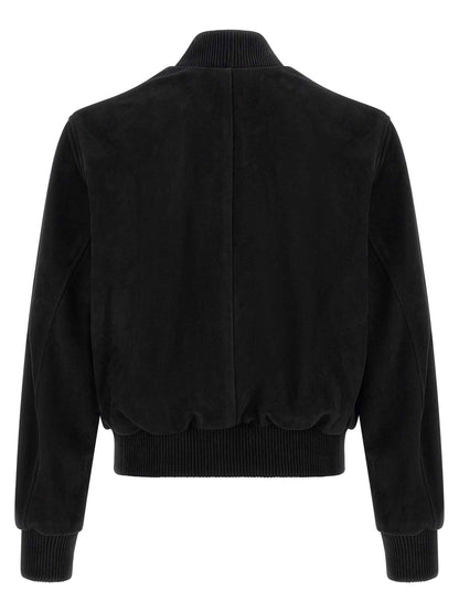 Black Goatskin Bomber