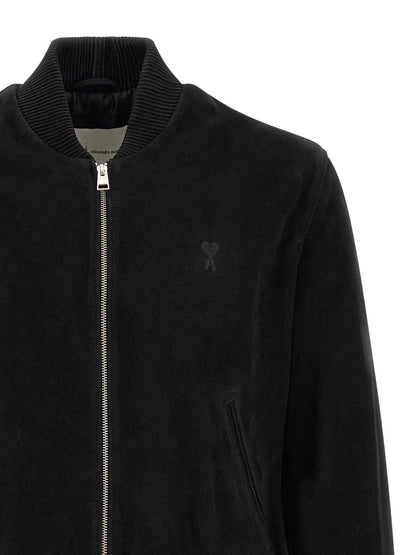 Black Goatskin Bomber