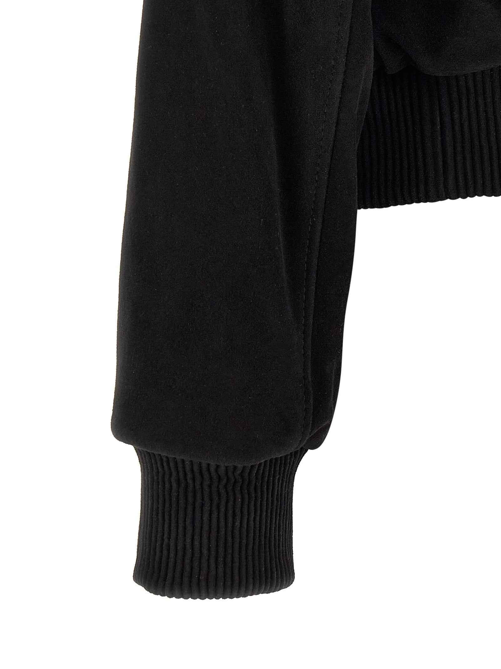 Black Goatskin Bomber