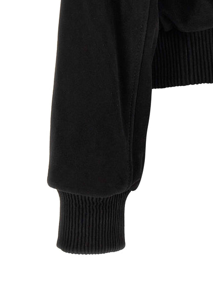 Black Goatskin Bomber