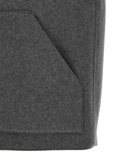 Gray Virgin Wool Sleeveless Jacket