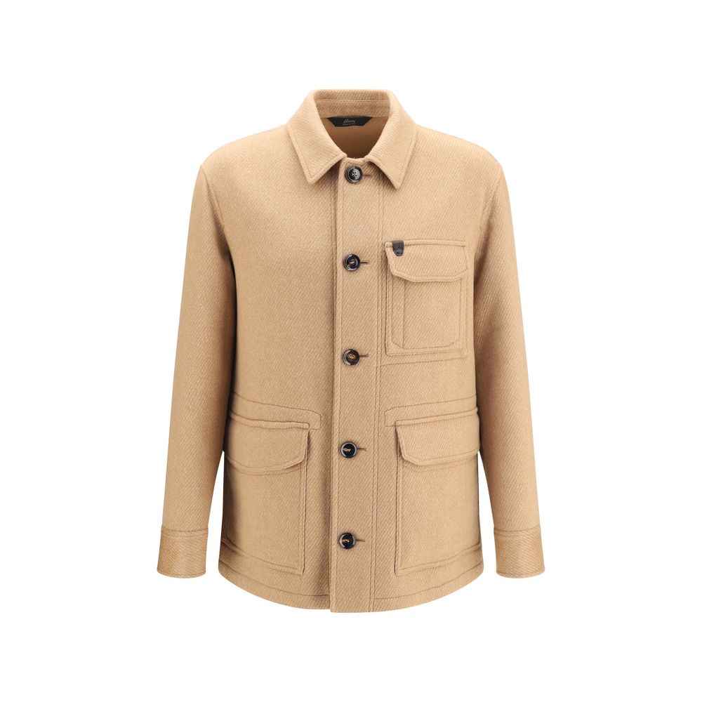 Beige Cashmere Leather Jacket