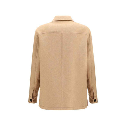 Beige Cashmere Leather Jacket
