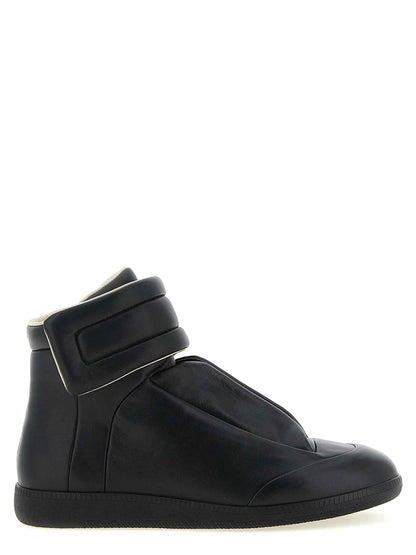 Black Calfskin Chunky Sneakers