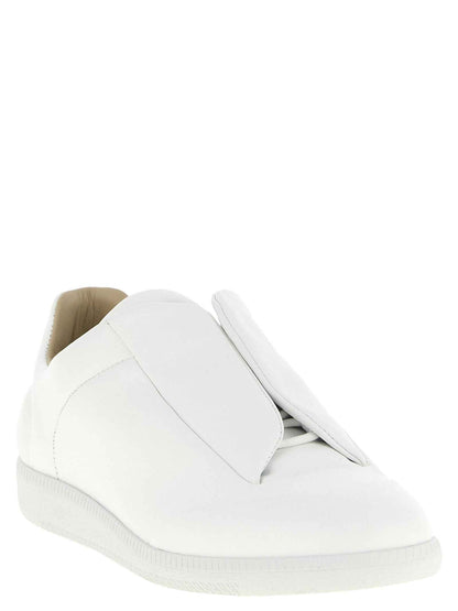 White Calfskin Low Top Sneakers