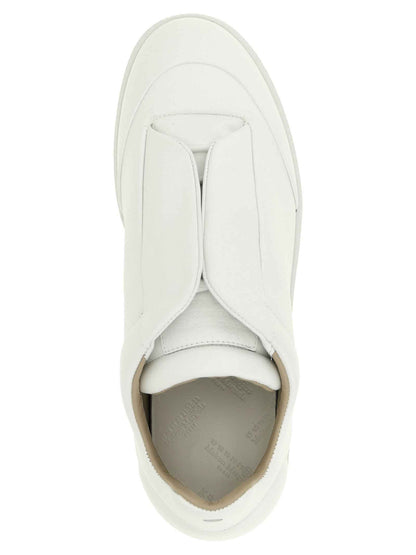 White Calfskin Low Top Sneakers