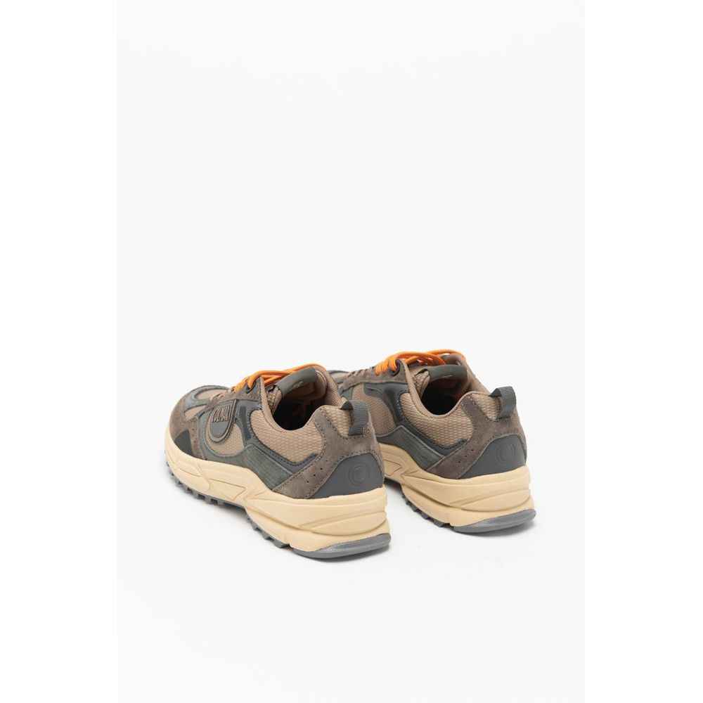 Brown Polyester Athletic Sneakers
