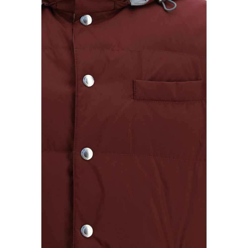 Bordeaux Polyester Sleeveless Jacket
