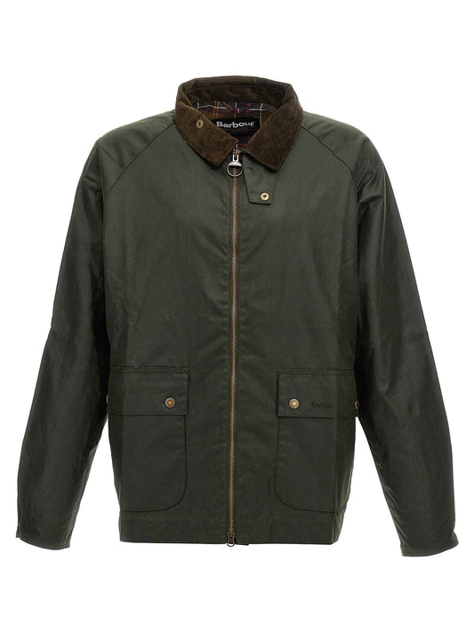Bicolor Cotton Full-Length Jacket