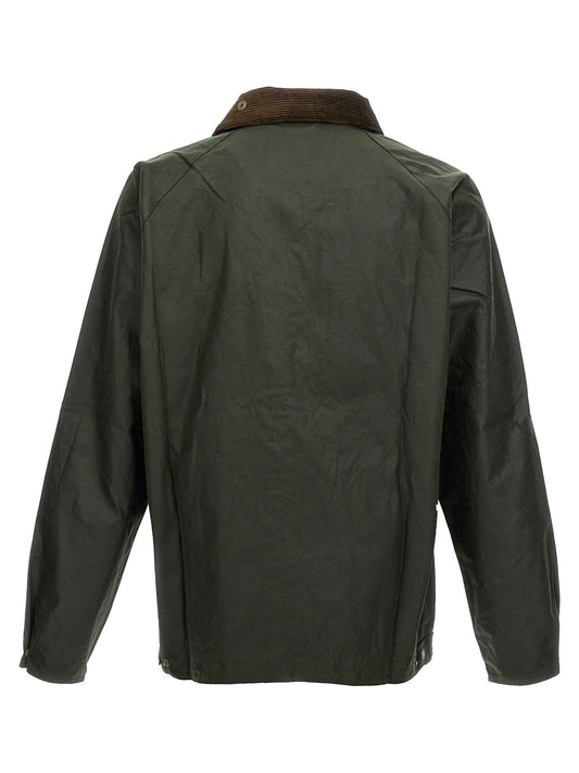 Bicolor Cotton Full-Length Jacket