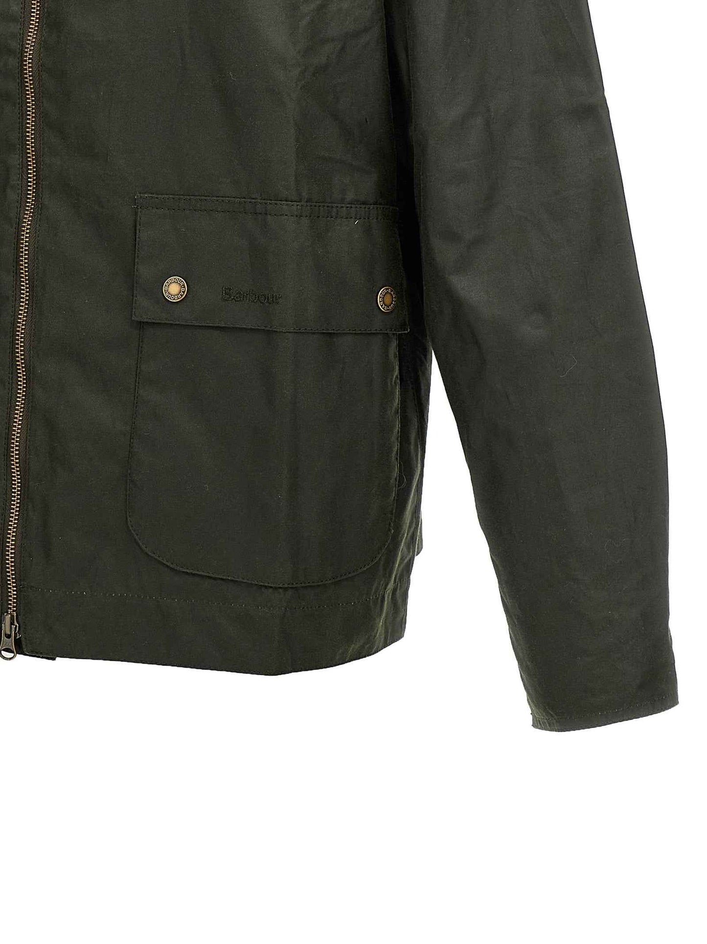 Bicolor Cotton Full-Length Jacket