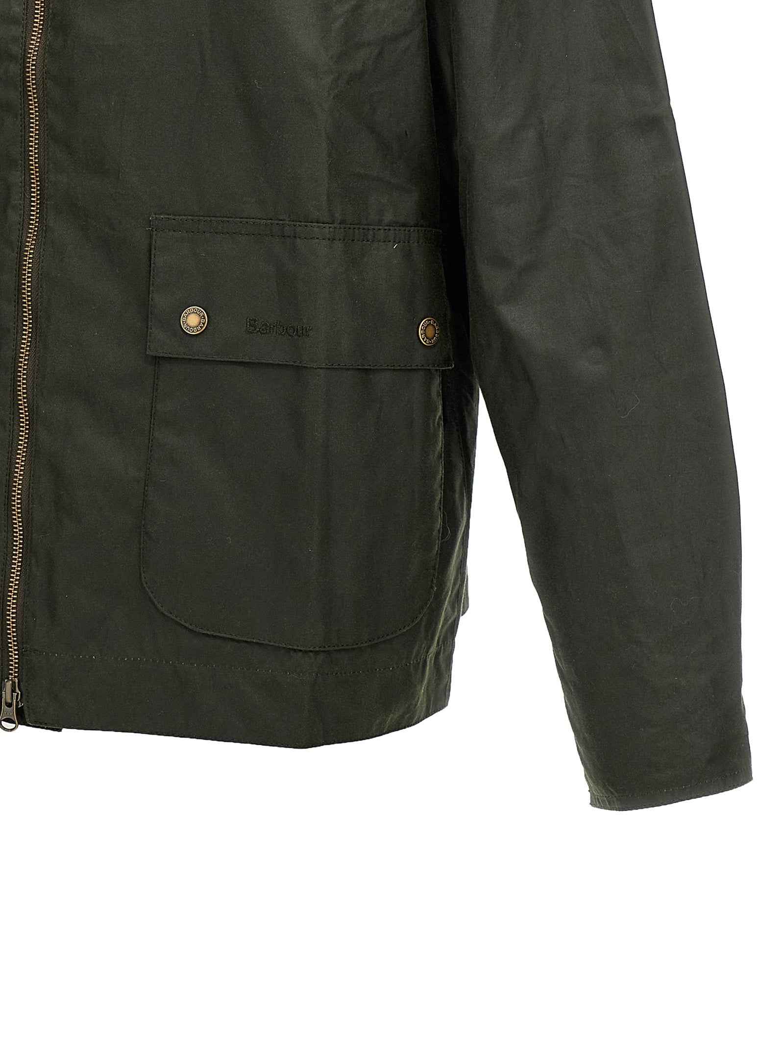 Bicolor Cotton Full-Length Jacket