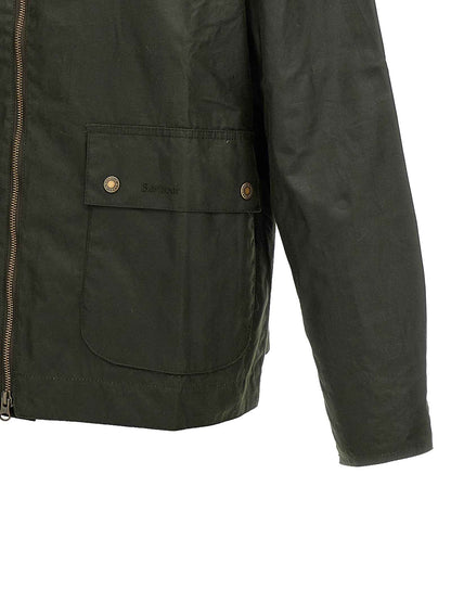 Bicolor Cotton Full-Length Jacket