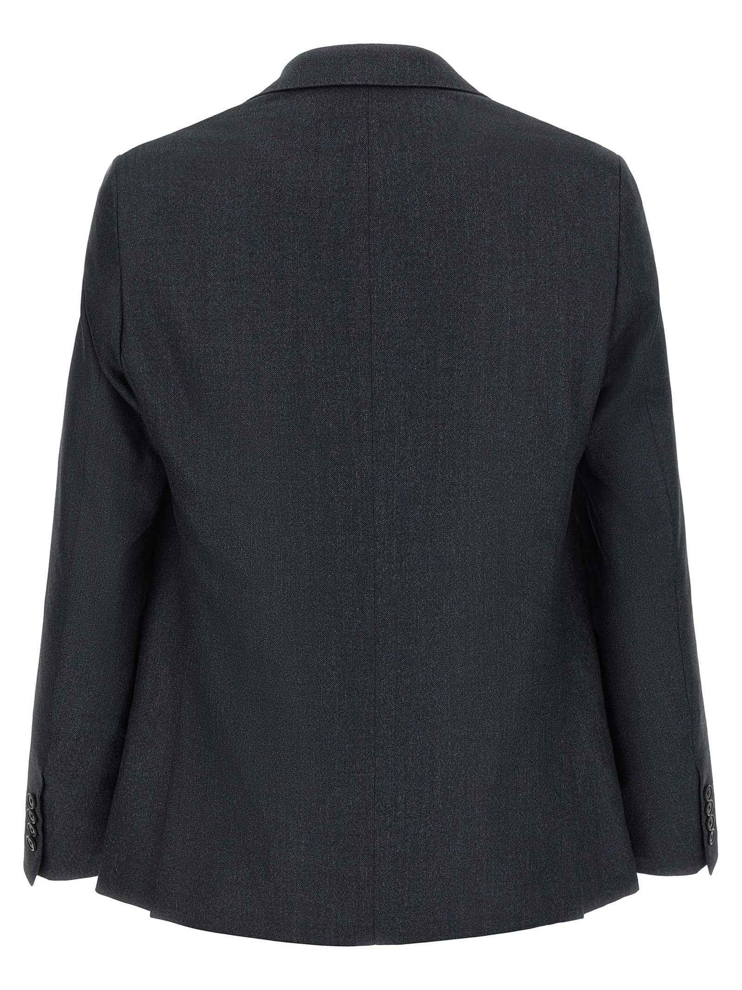 Gray Polyester Two-Piece Suit