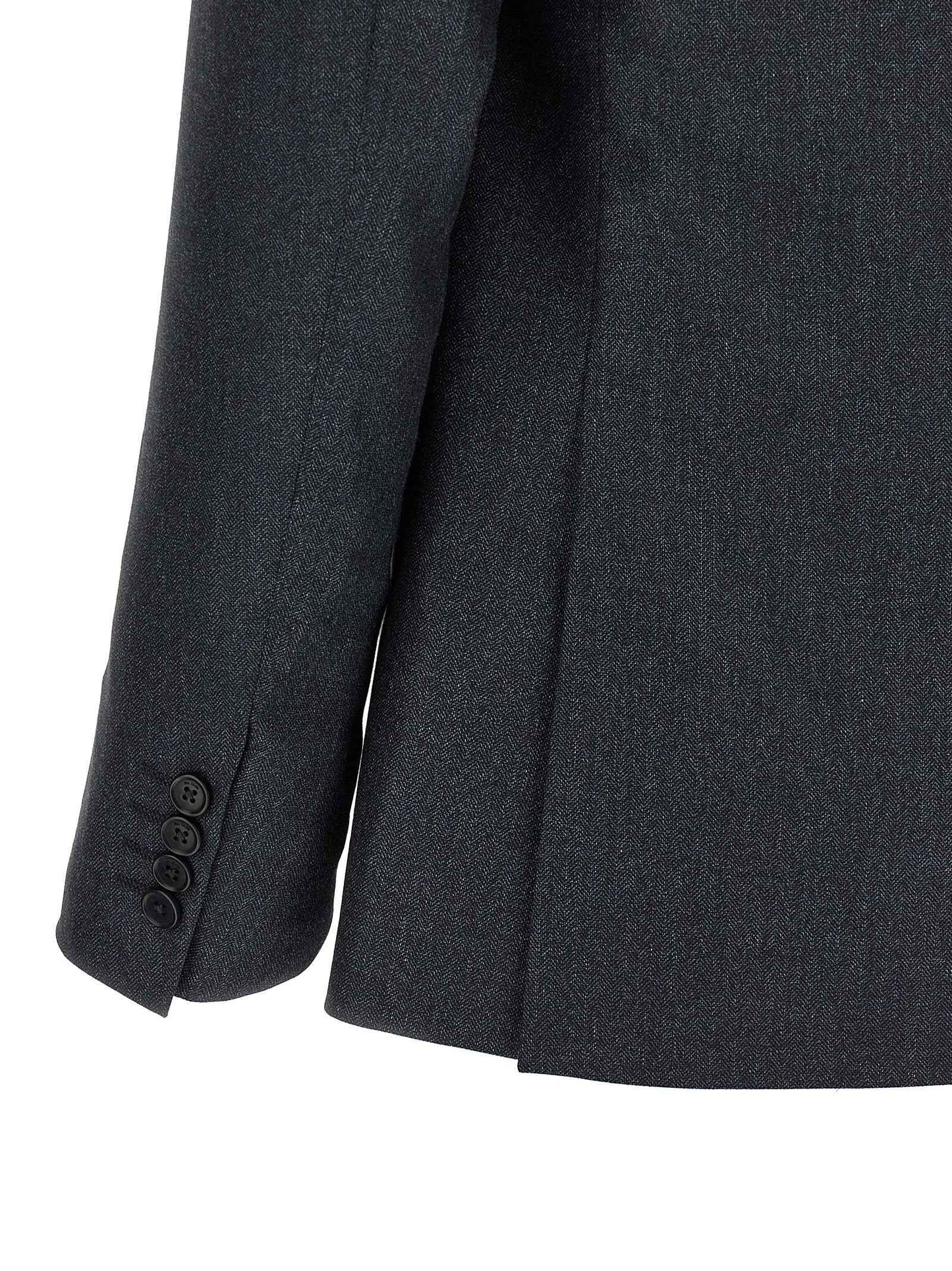 Gray Polyester Two-Piece Suit