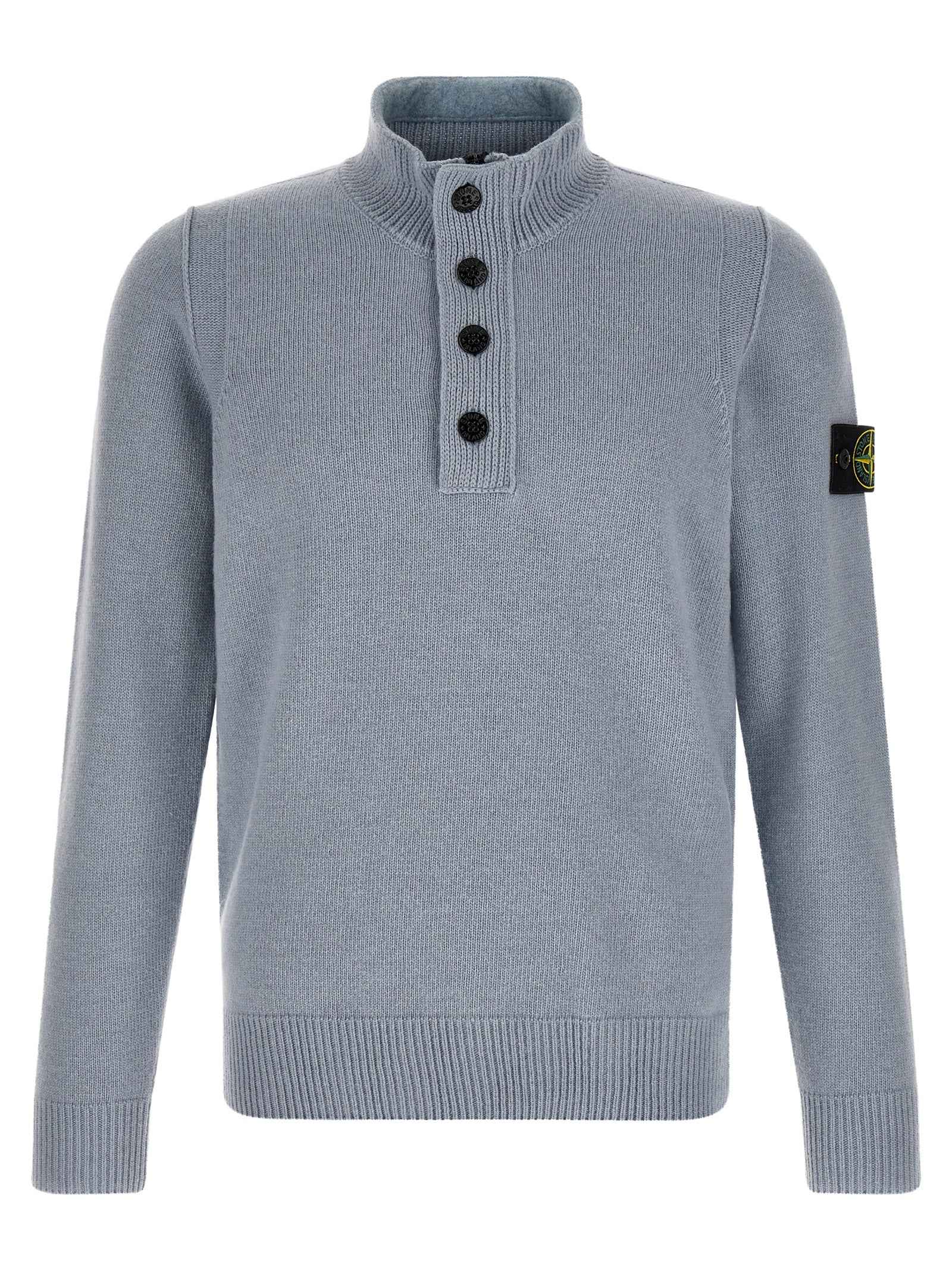 Blue Virgin Wool Cardigan