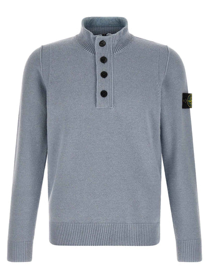 Blue Virgin Wool Cardigan