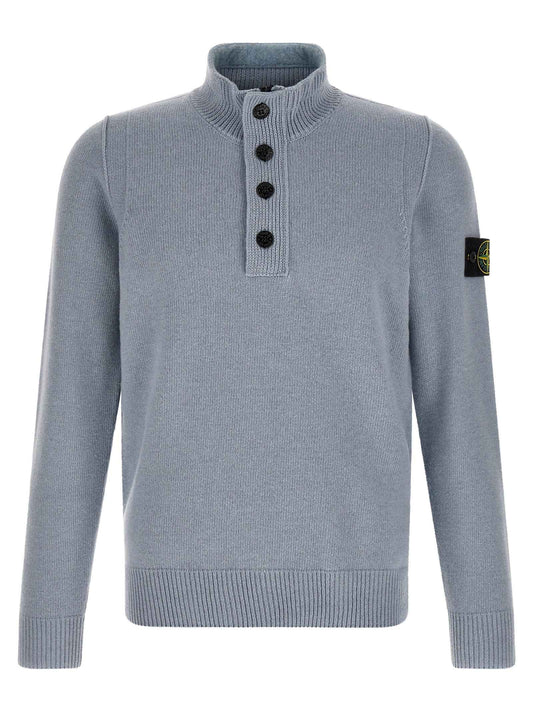 Blue Virgin Wool Cardigan