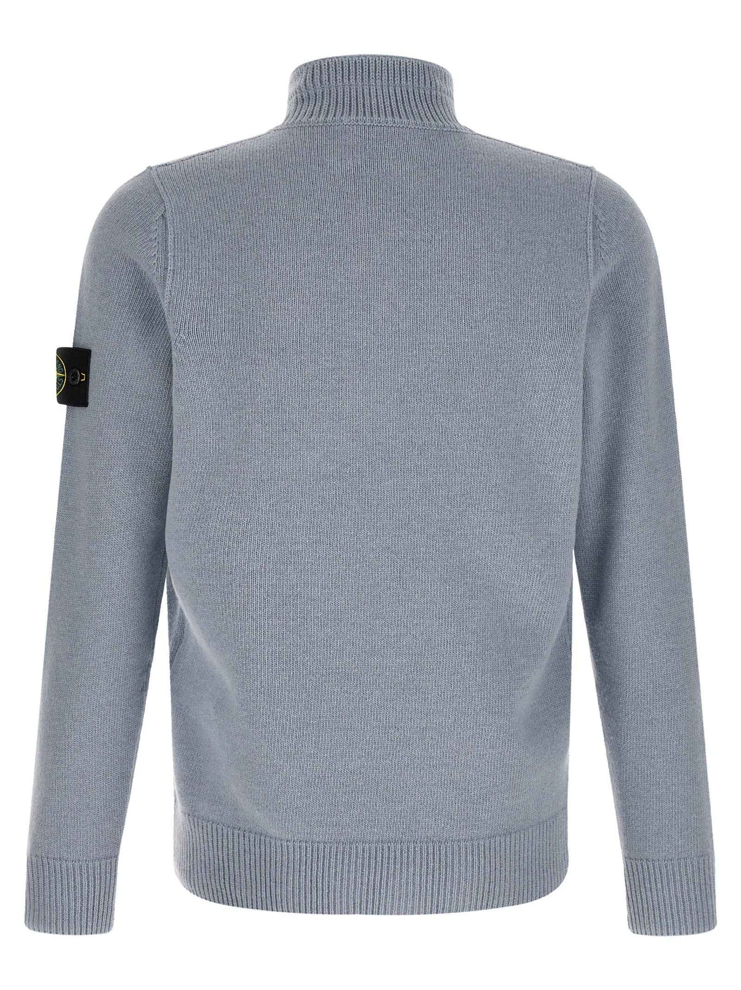 Blue Virgin Wool Cardigan