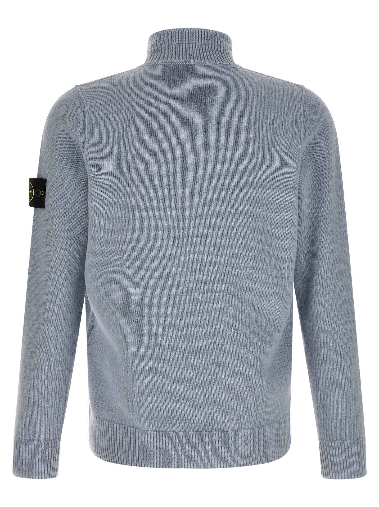 Blue Virgin Wool Cardigan