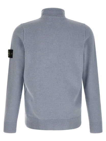 Blue Virgin Wool Cardigan
