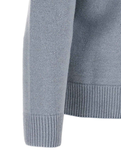 Blue Virgin Wool Cardigan