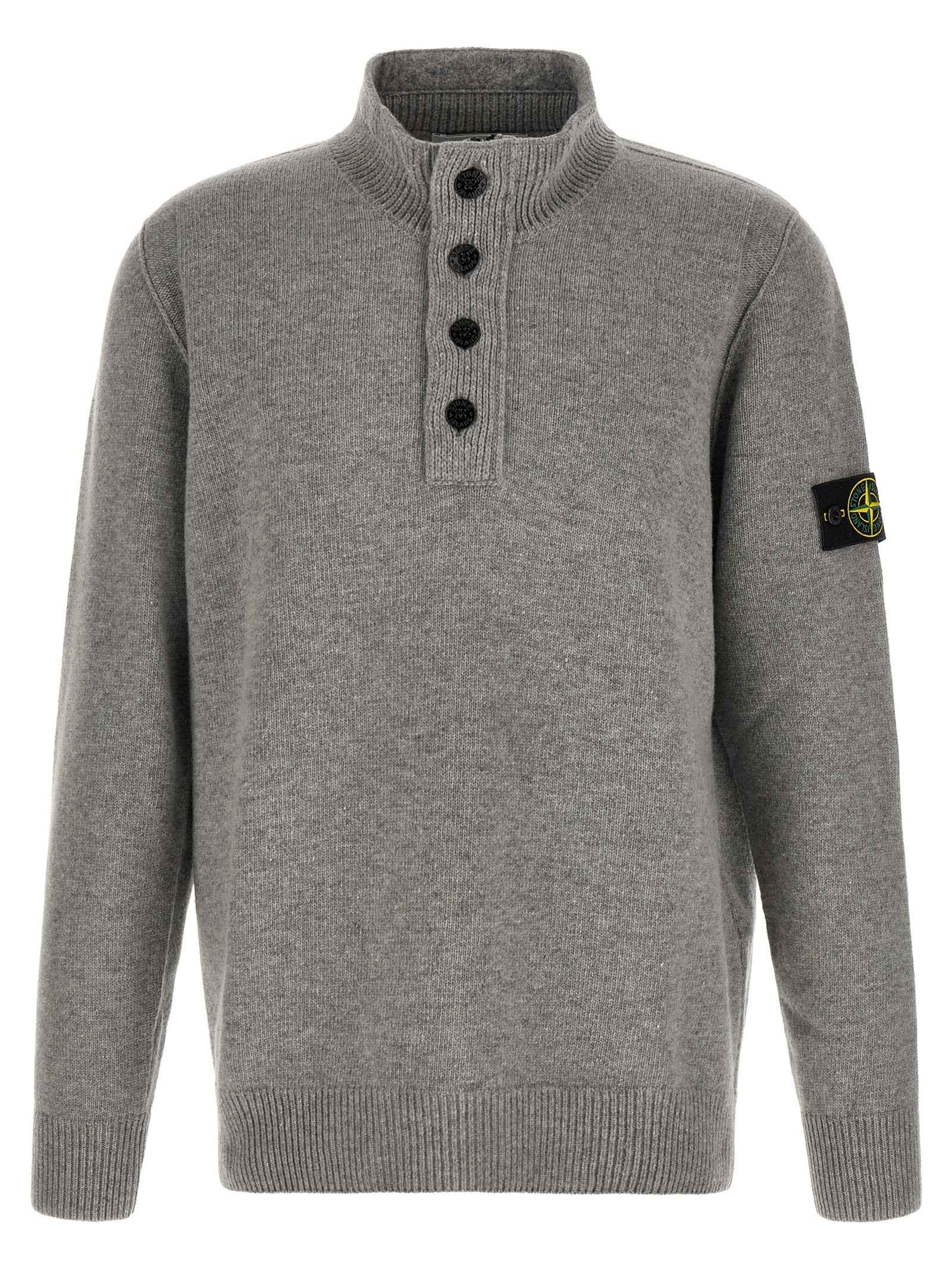 Gray Virgin Wool Cardigan