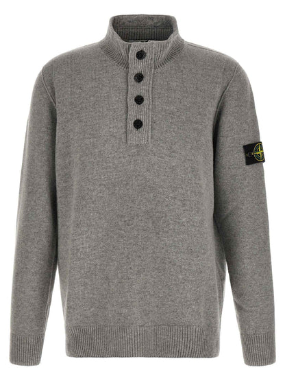 Gray Virgin Wool Cardigan