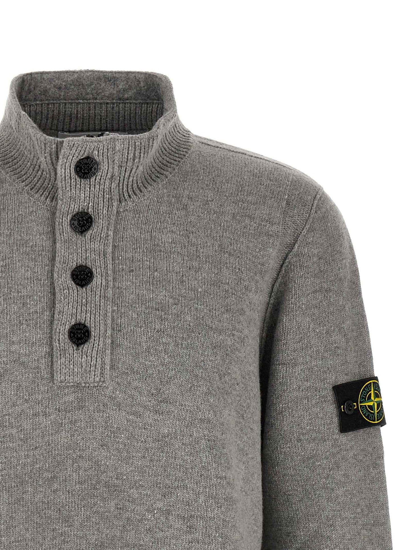 Gray Virgin Wool Cardigan