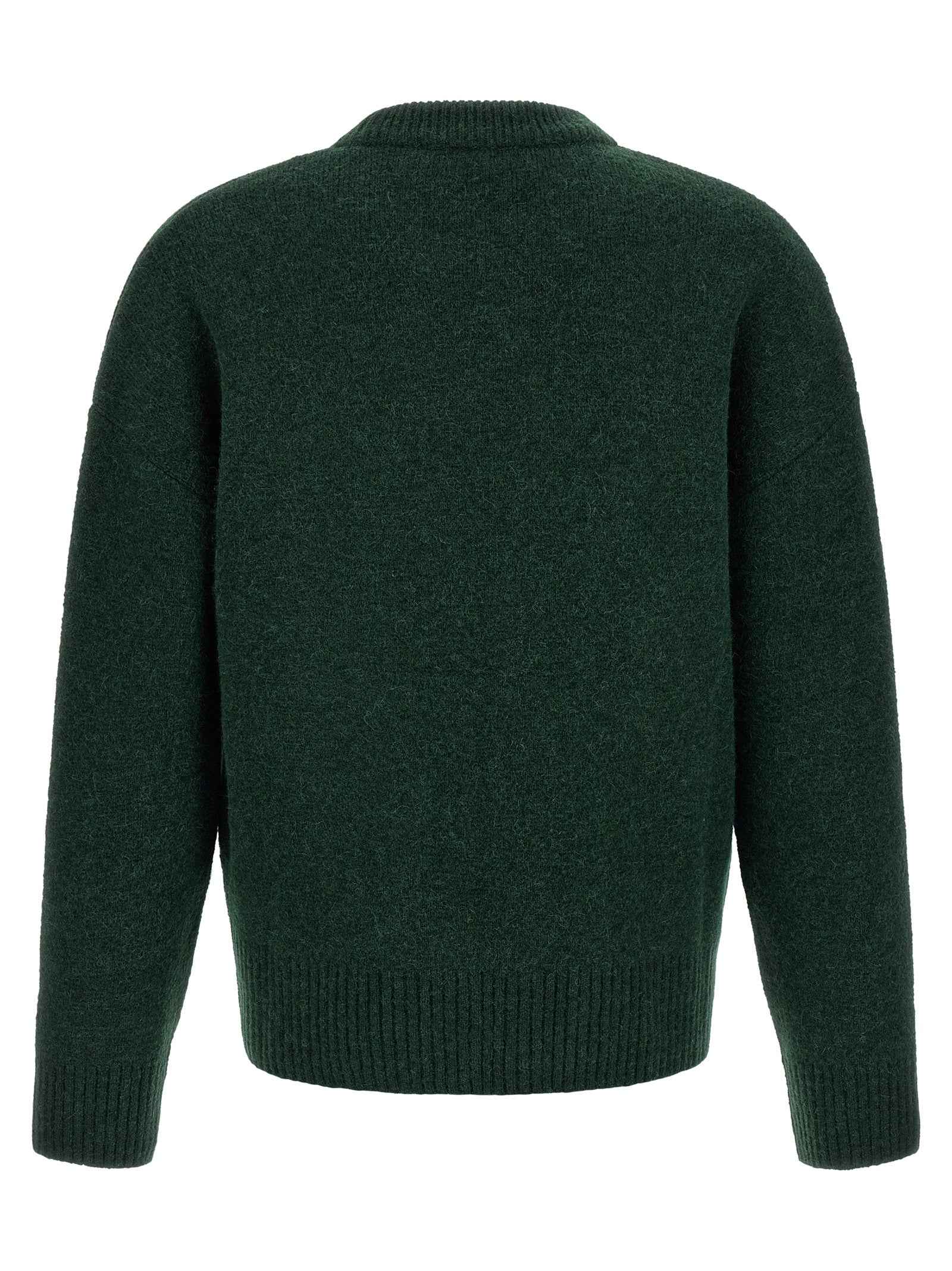 Bicolor Alpaca Leather Cardigan