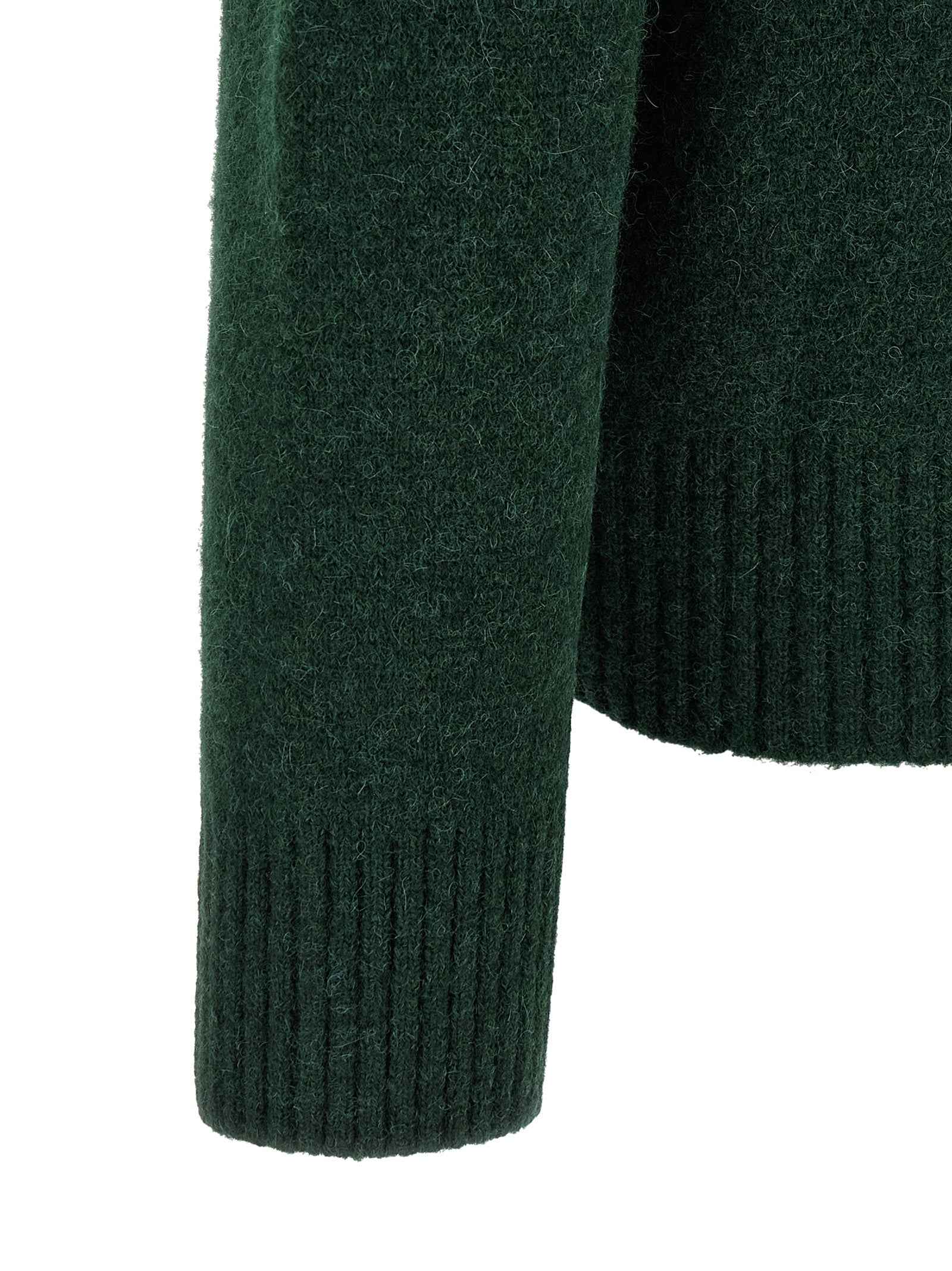 Bicolor Alpaca Leather Cardigan