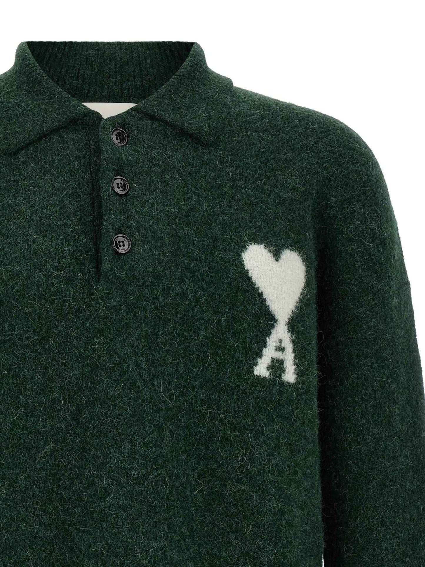 Bicolor Alpaca Leather Polo Shirt