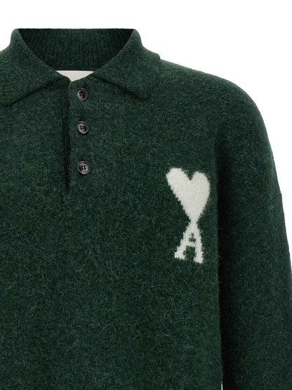 Bicolor Alpaca Leather Polo Shirt