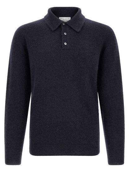 Blue Cashmere Polo Shirt