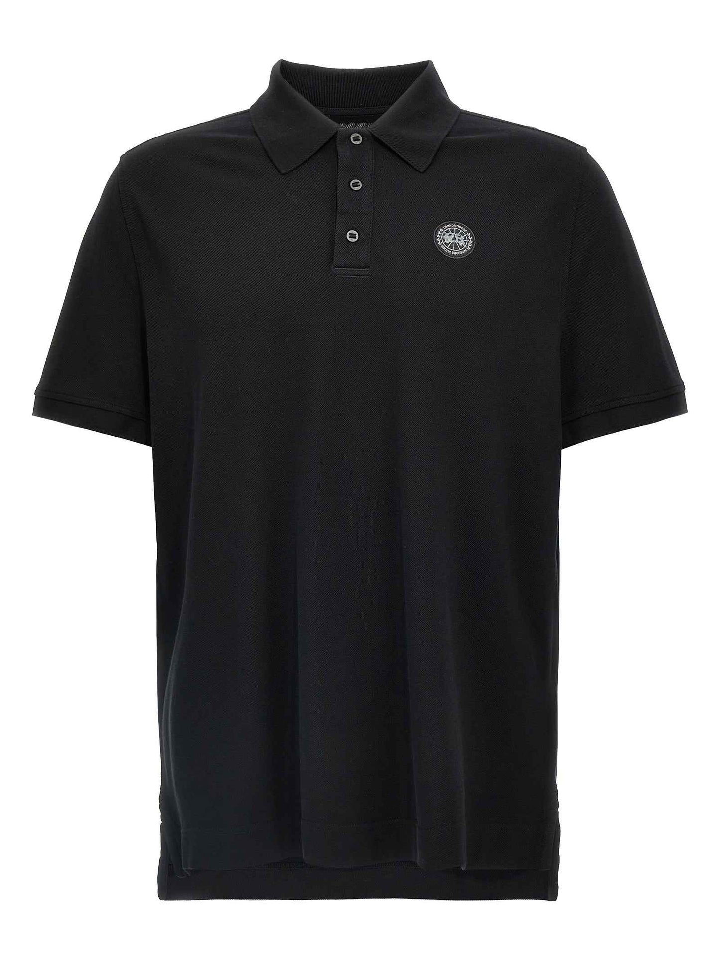 Black Cotton Polo Shirt