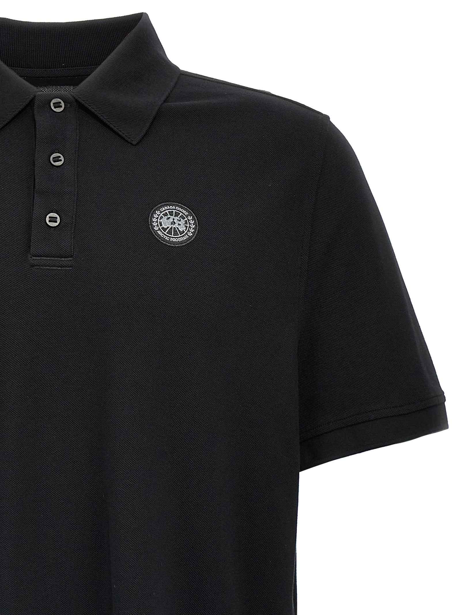 Black Cotton Polo Shirt
