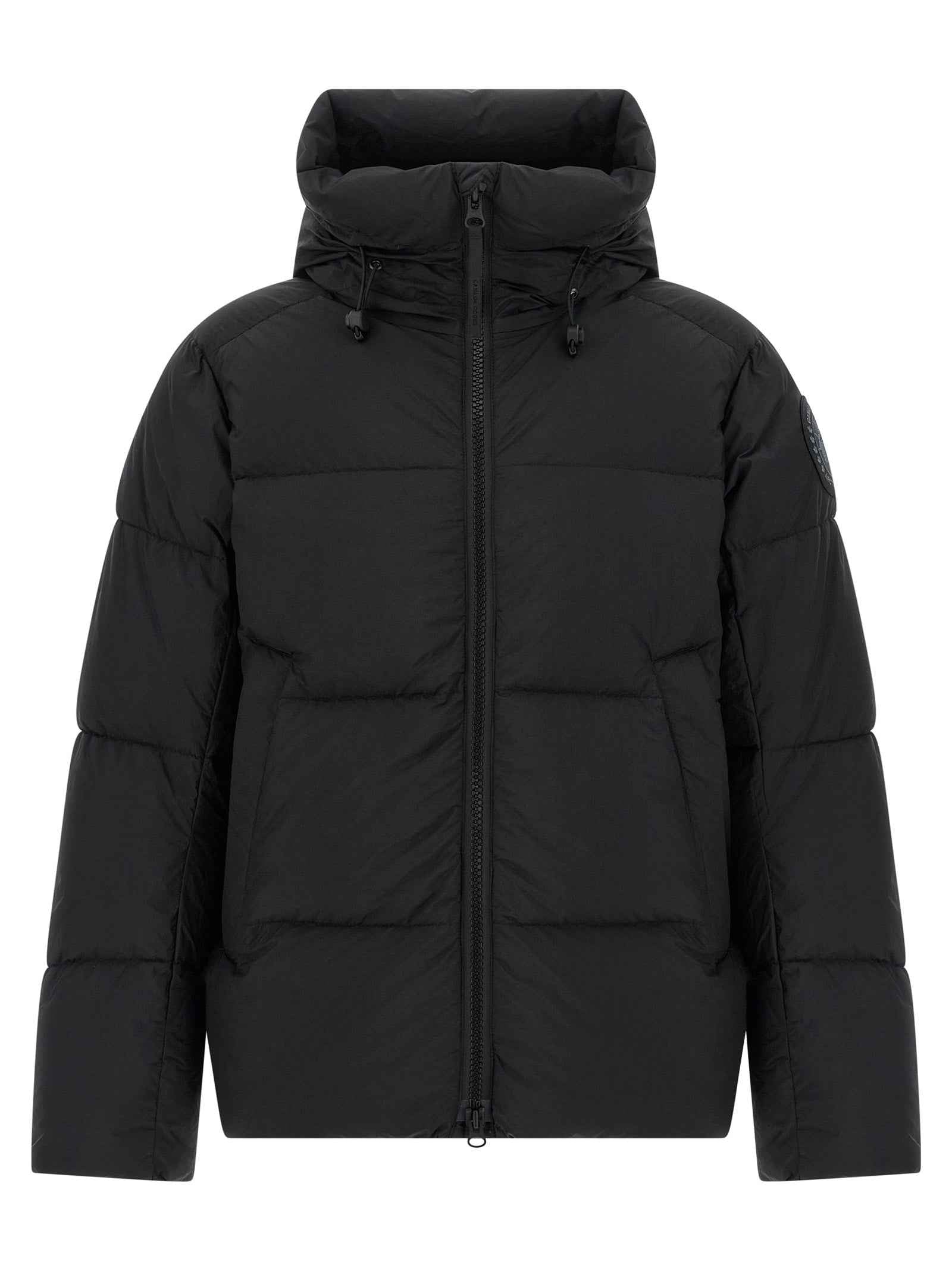 Black Polyamide Full-Length Jacket