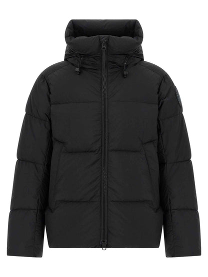 Black Polyamide Full-Length Jacket