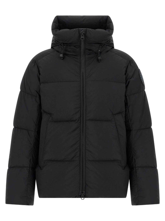 Black Polyamide Full-Length Jacket