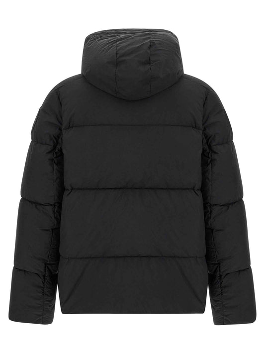 Black Polyamide Full-Length Jacket