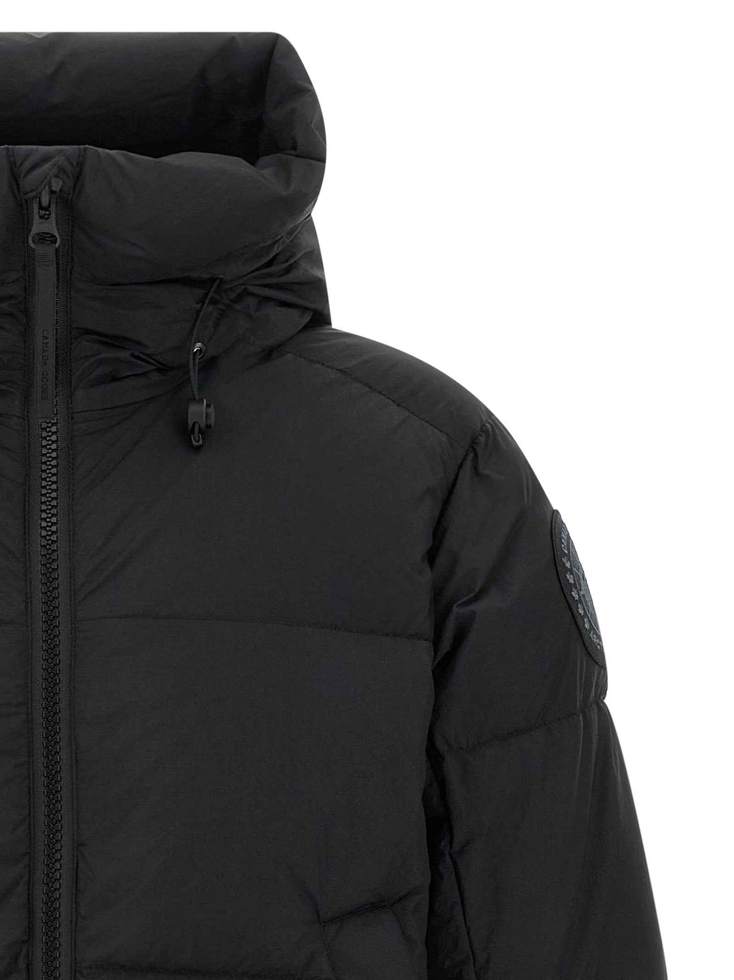 Black Polyamide Full-Length Jacket