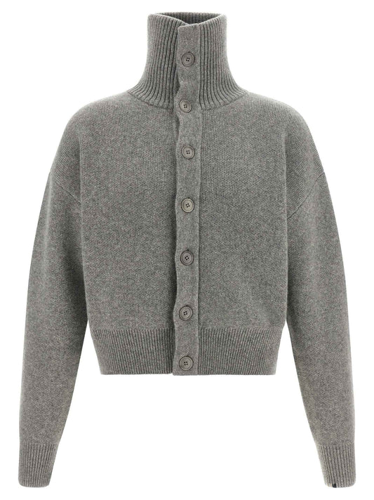 Gray Cashmere Cardigan