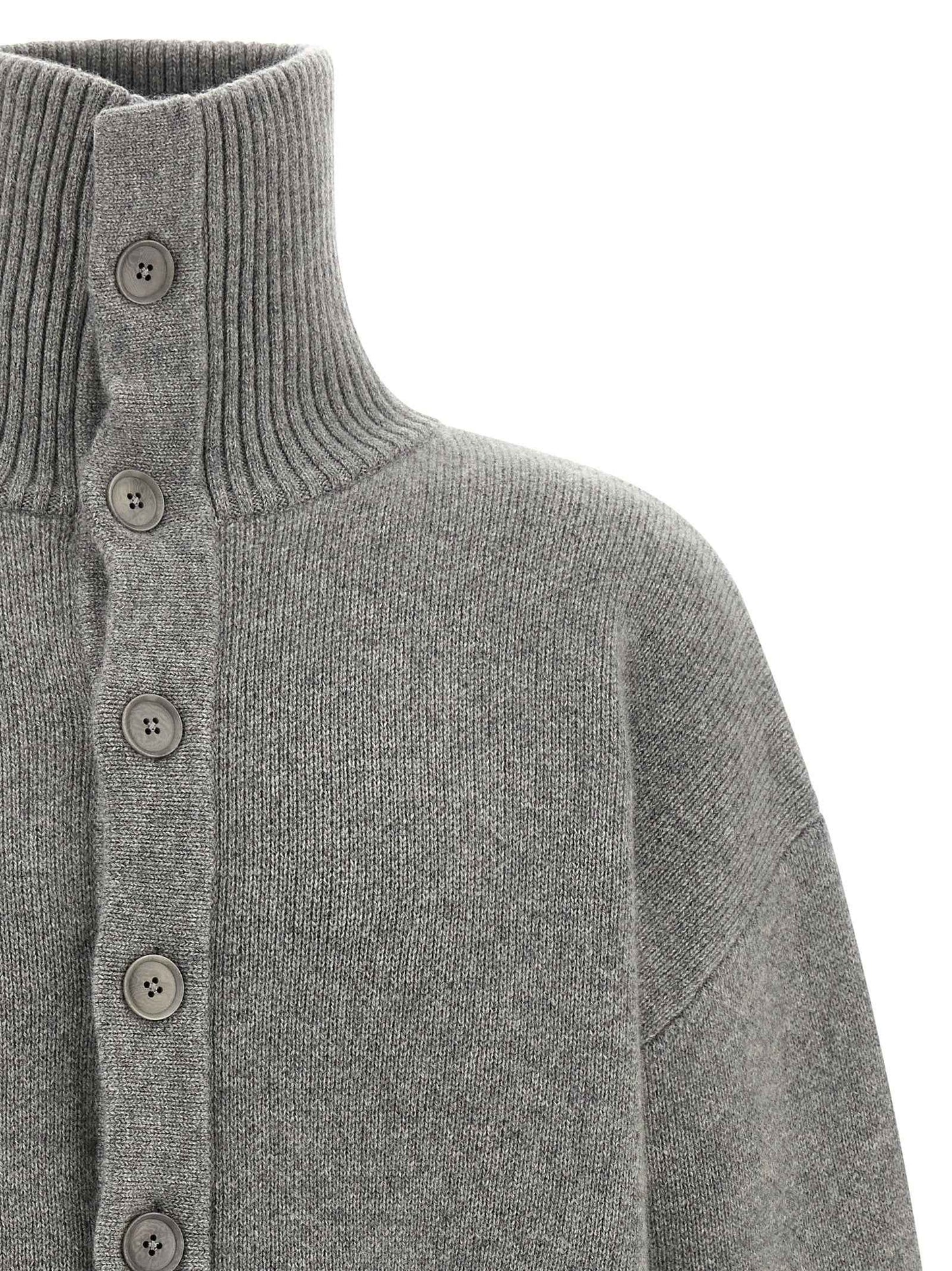 Gray Cashmere Cardigan