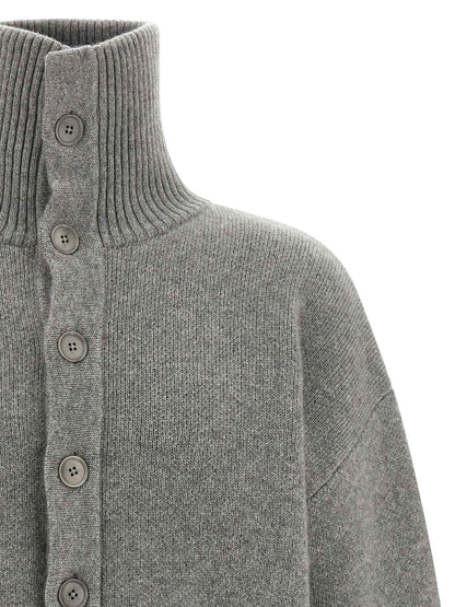 Gray Cashmere Cardigan