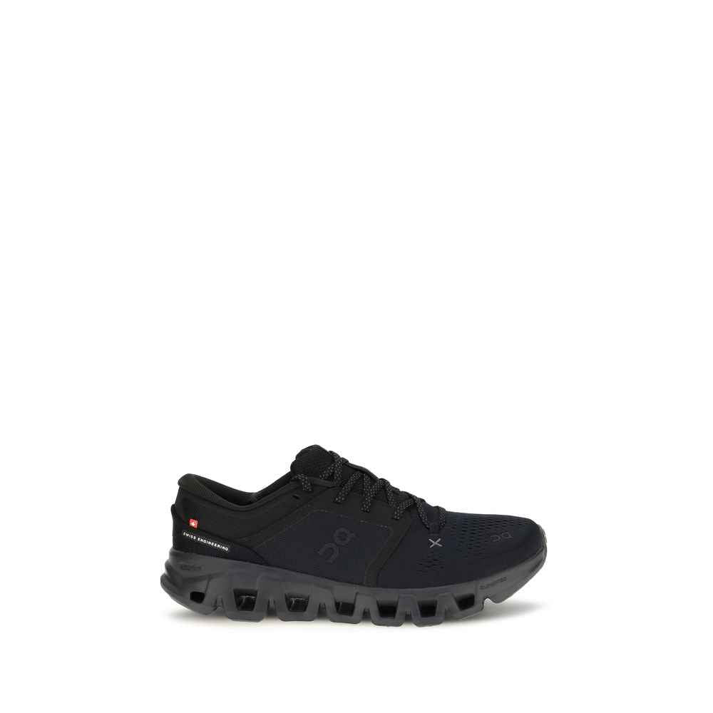 Black Fabric Athletic Sneakers