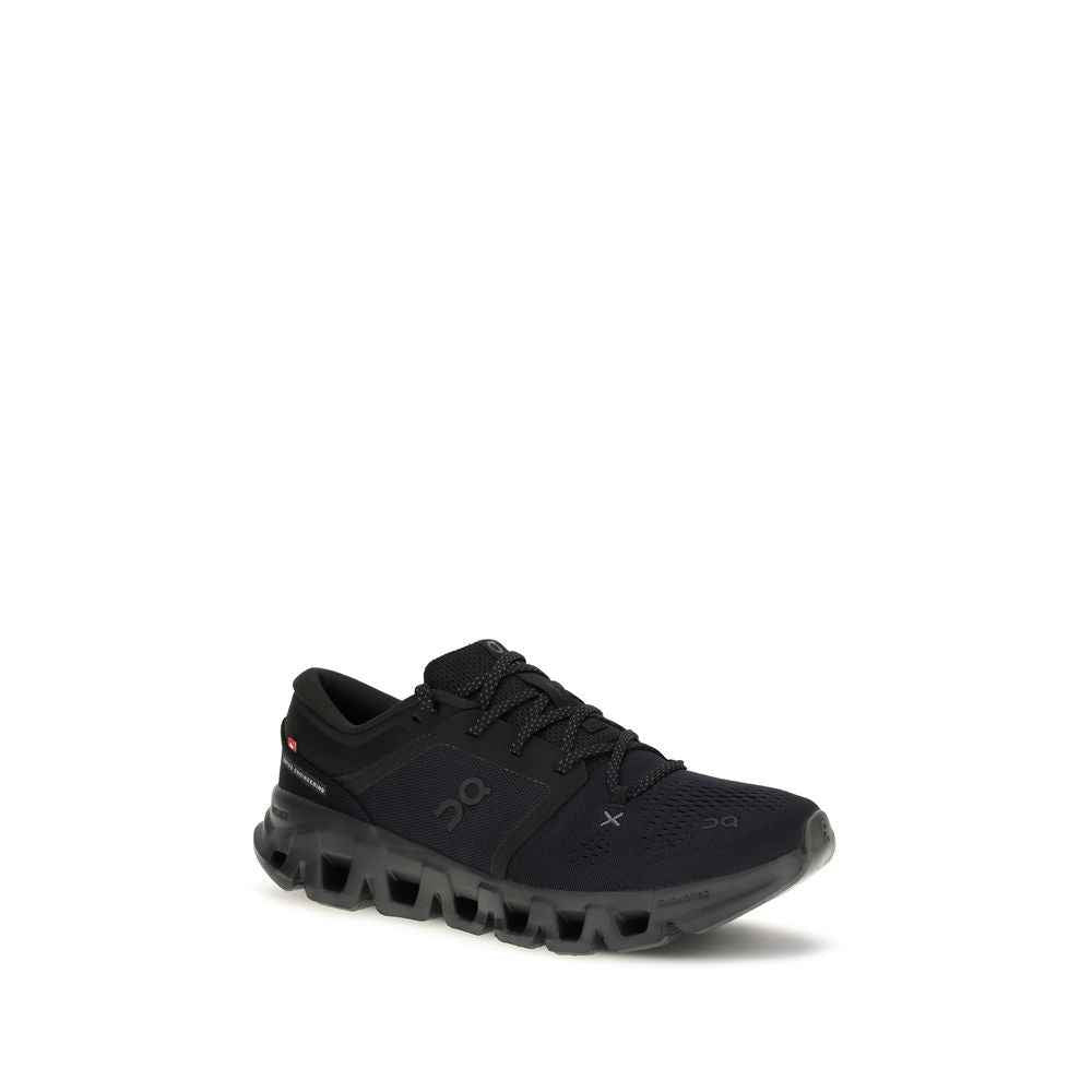 Black Fabric Athletic Sneakers