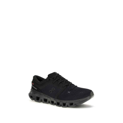 Black Fabric Athletic Sneakers